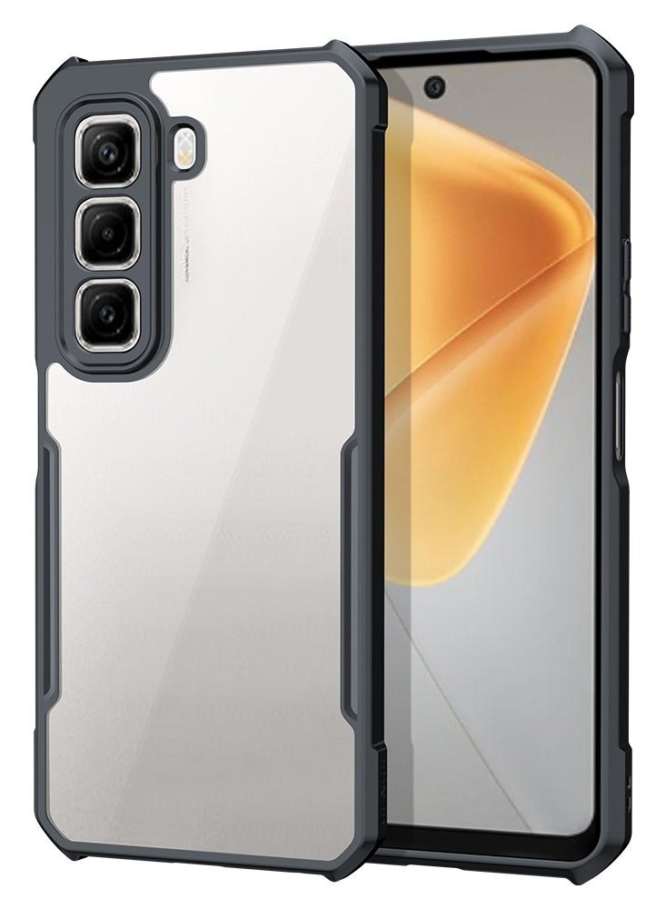 for Infinix Hot 50 Pro+ 4G Case, Ultra Thin Lightweight, Soft TPU Bumper, Acrylic Clear Back CoverInfinix Hot 50 Pro+ 4G, Black - Image 1